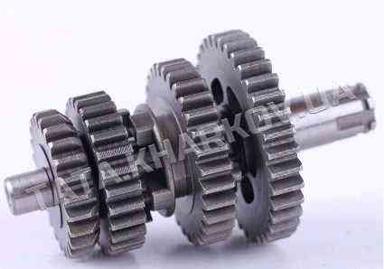 Вал вторинний (з шестернями) мопед Актив (під підшипник) Мукачево