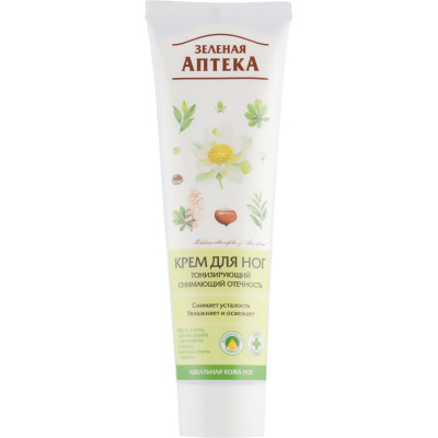 Крем для ніг Зелена Аптека Тонізуючий знімає набряклість 100 мл (4823015908750) Вінниця - фото 1