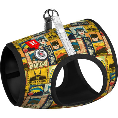 Шлей для собак WAUDOG Clothes с QR паспортом "Бэтмен винтаж" XS4 (1004-4004) Винница - изображение 1