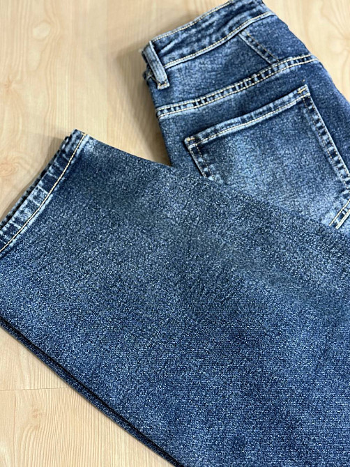 Джинсы женские Trelucky 0263-3 мом baggy бананы большие размеры синие, синий, З2, 32, 88 см, 115 см Киев - изображение 7