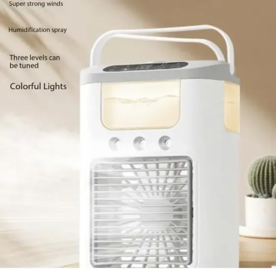Вентилятор охладитель 3в1 Air Cooler Fan 1346 с USB-питанием, увлажнением и LED-подсветкой Коломыя
