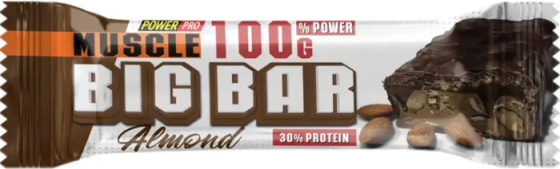 Протеиновый батончик Power Pro Muscle Big Bar 30% - 10x100g Миндаль Киев