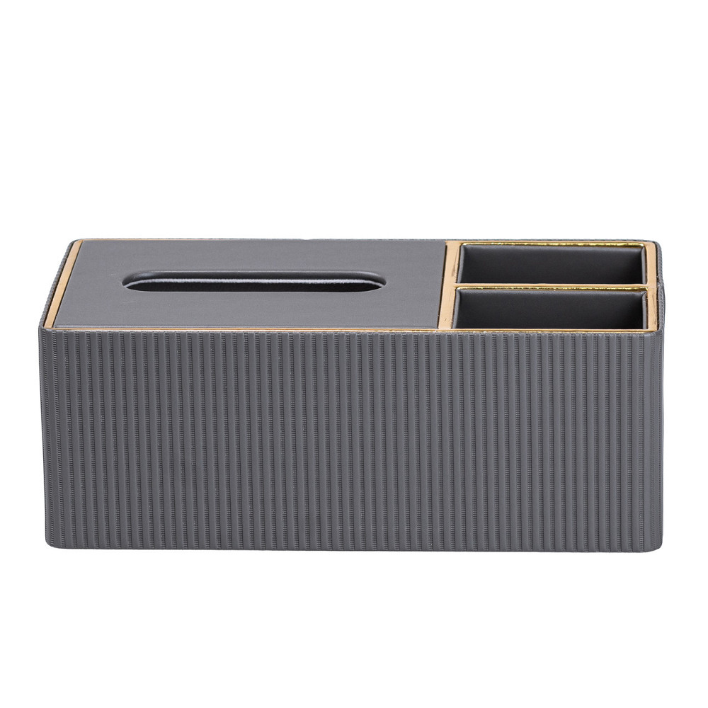 TS Kitchen Серветниця-органайзер з еко-шкіри 3 відділення 27*14*10.5 см Сірий Коломыя - изображение 1