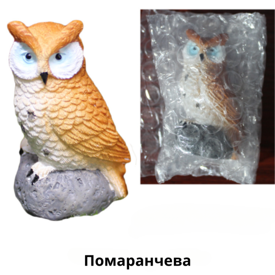Декоративная фигурка Совы 5.5 х 3.3 см для мини-сада, флорариума, микроландшафта, микропейзажа Рыжий Одесса