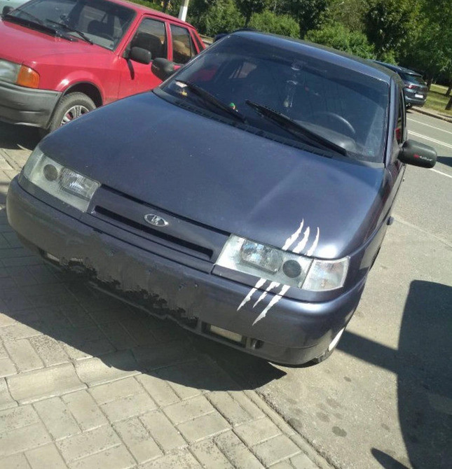 Наклейка на авто у вигляді Царапін Когтем Біла Київ - фото 6