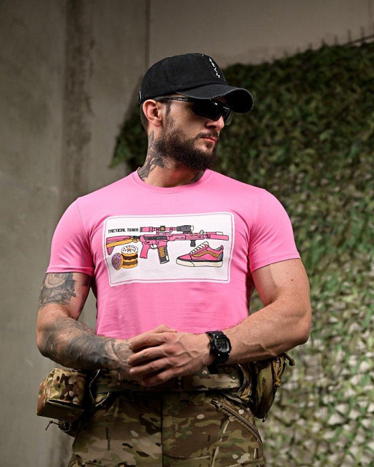 Бавовняна футболка Tactical pink ПП7756 Одеса - фото 1