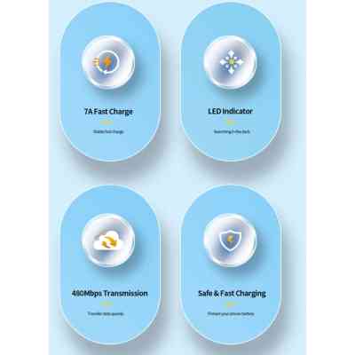 Дата кабель USB 2.0 AM to USB-C 2.0m 100W blue Essager (EXC7A-CGA03-P) Винница