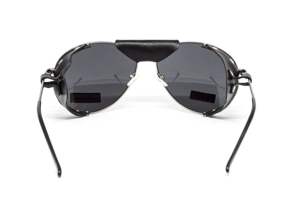 Окуляри захисні Global Vision Aviator-3 (gray), сірі зі з'ємним ущільнювачем із синтетичної "шкіри" Запорожье - изображение 4