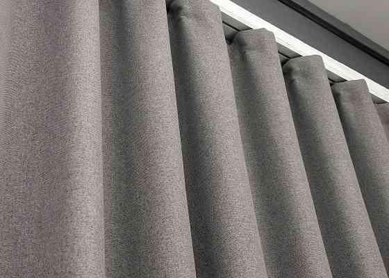 Премиум шторная ткань blackout 100%, двусторонняя, коллекция «ASHEN NIGHT» цвет бежево-серый 1850ш Киев