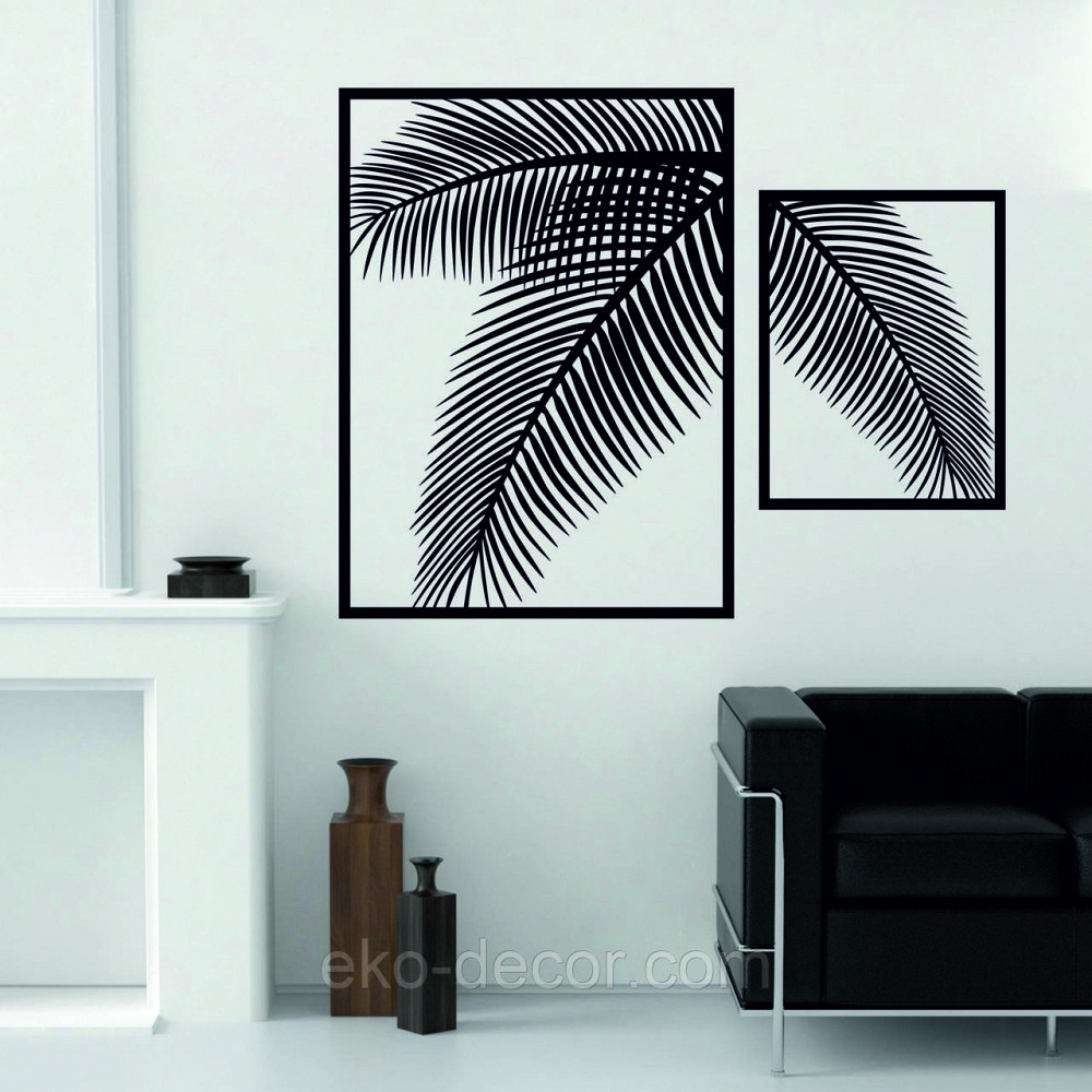 Декоративное настенное Панно «Пальма» Декор на стену 110*90 см, Черный Киев - изображение 5