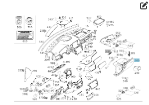 Mercedes-Benz  A1666803503 9H15 Бардачок - ящик рукавички ML/GLE W166 GLE Coupe C292 GL/GLS X166 Одесса