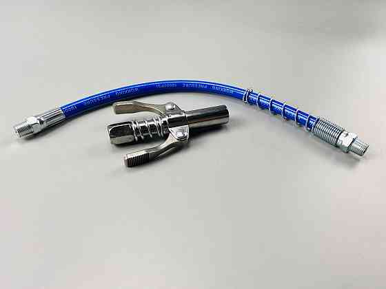 Головка шприца мастила Germany Quality під М6/М8/М10/М12/М14 пряма маслянка + шланг із пружиною Мукачево