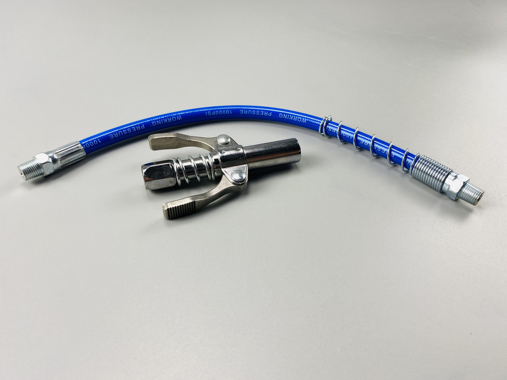 Головка шприца мастила Germany Quality під М6/М8/М10/М12/М14 пряма маслянка + шланг із пружиною Мукачево - фото 1