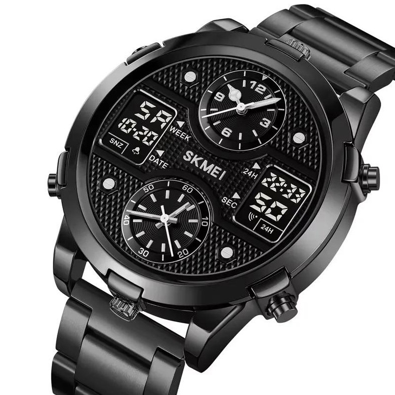 Чоловічі годинники на ланцюжку на подарунок SKMEI 2212SBKBK Годинники руку для чоловіка NI-52 Івано-Франківськ - фото 1
