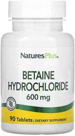 Бетаїна гідрохлорид Nature's Plus Betaine Hydrochloride 600 мг 90 таблеток Київ