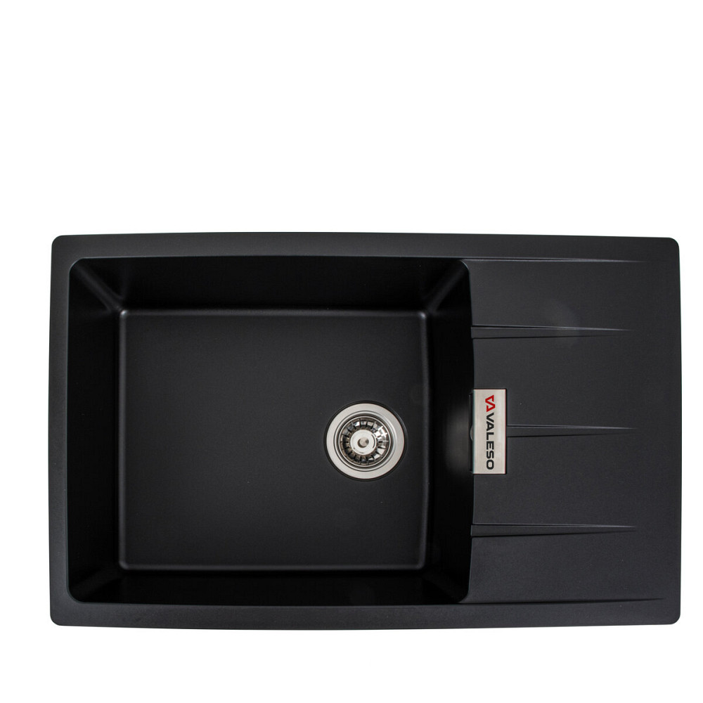 VALESO Гранітна мийка для кухні VALESO ROMA 7850 матова Чорна Коломыя - изображение 6