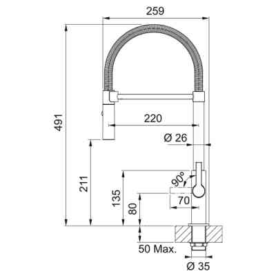 Змішувач Franke Maris Slim SemiPro (115.0728.395) Вінниця