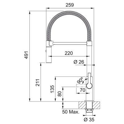 Змішувач Franke Maris Slim SemiPro (115.0728.395) Вінниця - фото 6