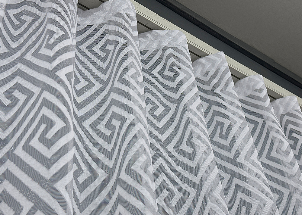 Тюль VR-Textil 1559т Ромб Меандр Жакард Белый 350х270 см (42-0062) Киев - изображение 15