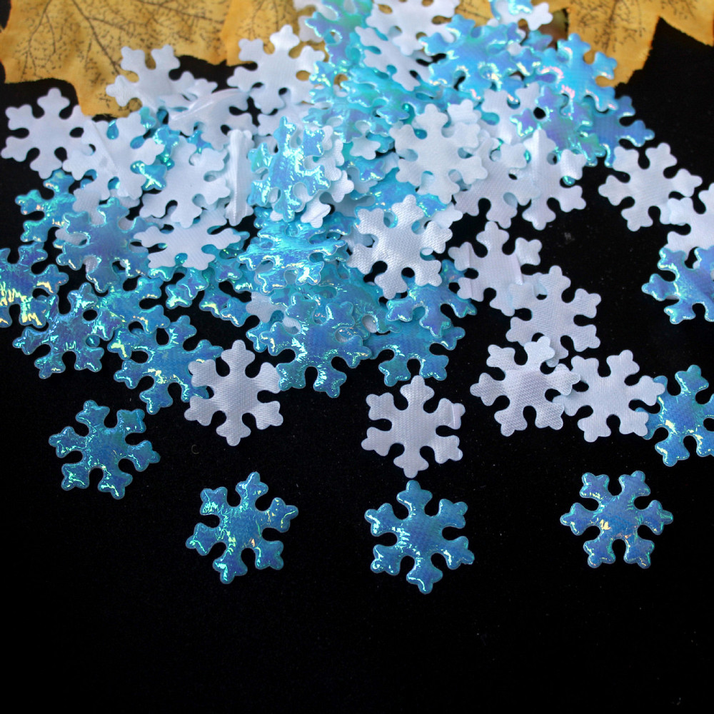 Новорічні сніжинки 95 штук 25 мм блакитний Київ - фото 2