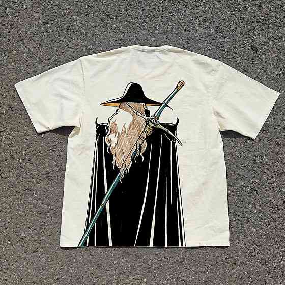 Футболка для хлопчика з принтом аніме Аніме Вампір Хунтер Д оверсайз (зріст від 165 до 180) Чорний Дніпро