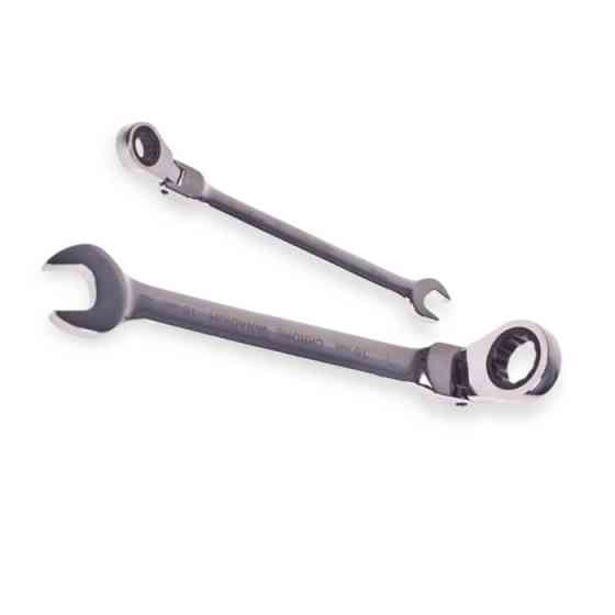 Набор ключей рожково-накидных с трещеткой 8-19 мм 11 шт (планшет) CrV шарнирные Мукачево