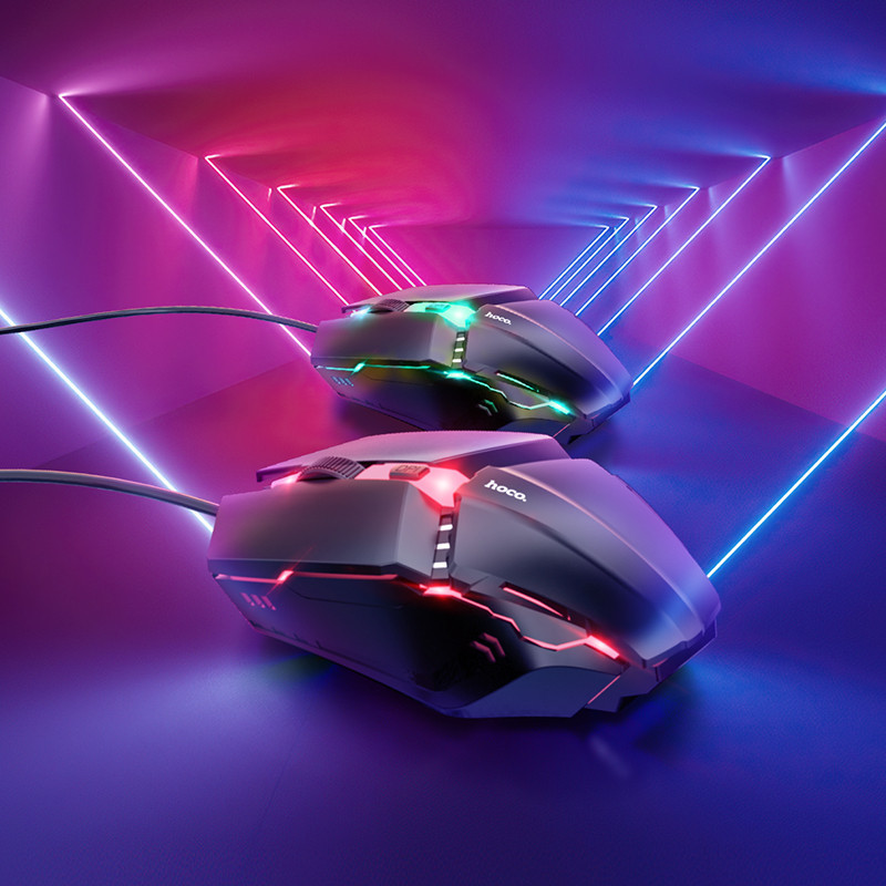Миша + клавіатура HOCO GM18 Luminous gaming keyboard and mouse set Black Одеса - фото 8