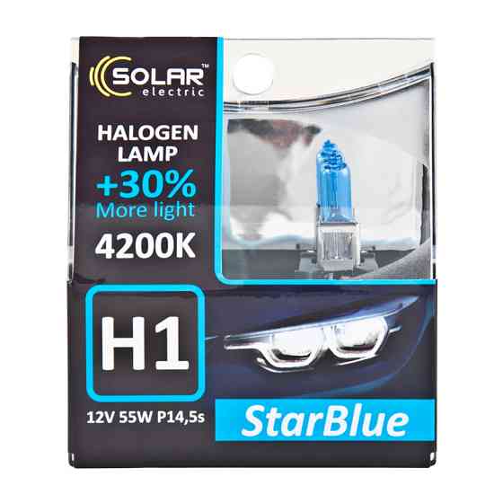 Галогеновая лампа Solar H1 12V 55W P14,5s StarBlue 4200K, SET Львов