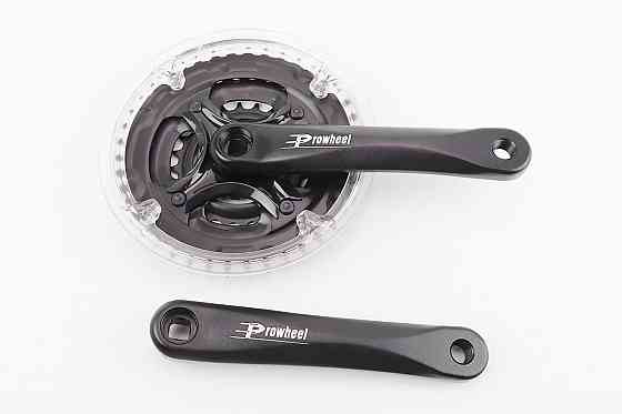 Шатуни "квадрат" 170мм, 42.34.24T MTB, алюмінієві, чорно-прозорі MA-AC49 Київ