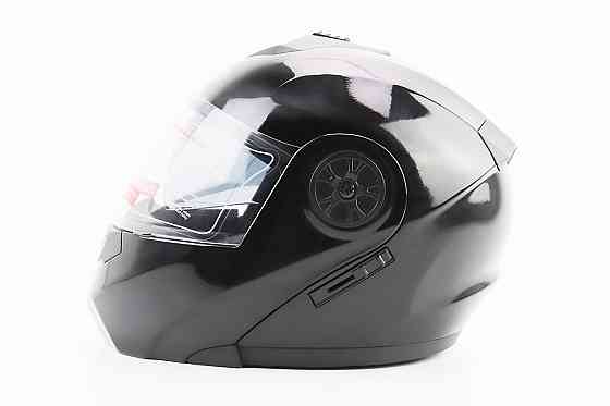 Шолом модуляр, закритий з відкидним підборіддям+відкидні окуляри BLD-159 М (57-58см), ЧОРНИЙ глянець Киев