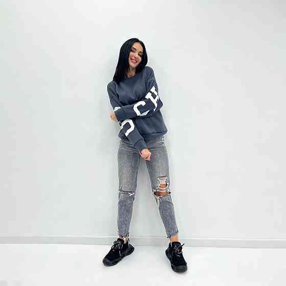 Жіночий утеплений батник "Noise" оптом | Норма і батал Графіт, 46-48 Київ