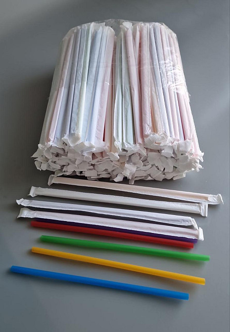 Трубочка с гофрой d6.8-21см в индивид. упаковке Микс (200 шт) Харків - фото 2