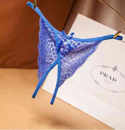 Трусы с дырками синие женские - размер универсальный, резинка до 88см Киев