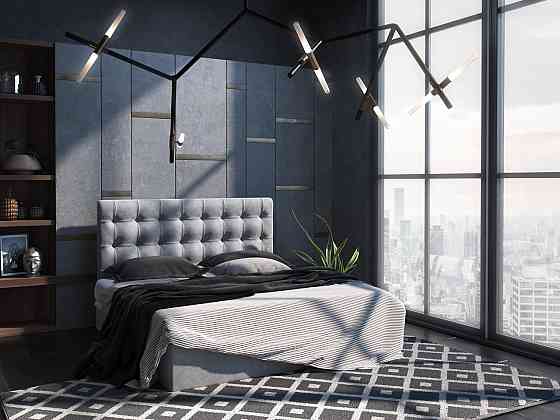 Ліжко GrenadineDesign без підйомного механізму 160x200 світло-сірий Київ