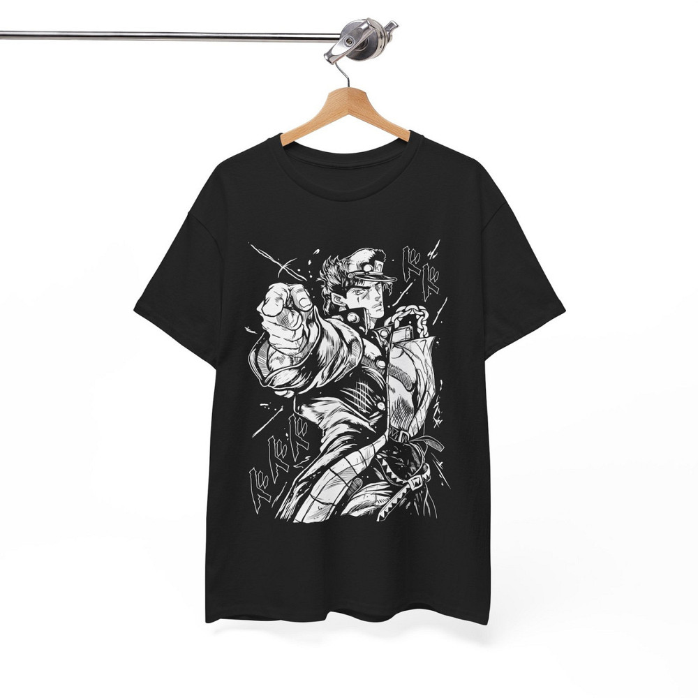 Футболка для хлопчика з аніме принтом Джоджо С Бізарре Адвентуре оверсайз (зріст від 165 до 180) Чорний AnimeJ0023m Дніпро - фото 4