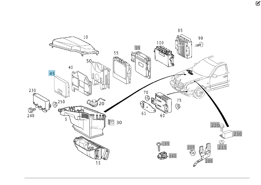 Mercedes-Benz  A0315450832 Блок керування ESP+PML+BAS E-class W210 E-class S210 Одеса - фото 2