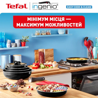 Набор посуды Tefal Ingenio Easy Cook & Clean 10 предметів чорний (L1539053) Винница - изображение 5