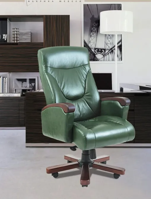 Офісне Крісло Керівника Richman Boss Madras Green India Wood М3 MultiBlock Зелений Київ - фото 4