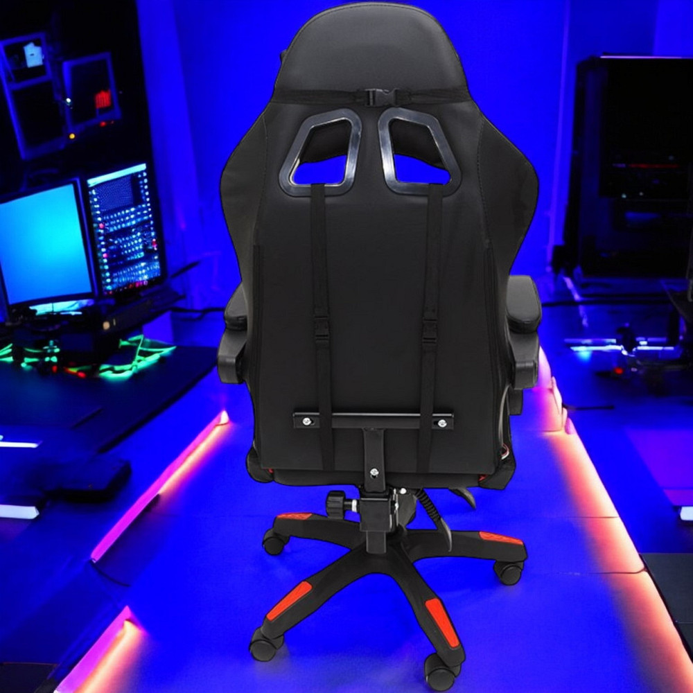 Крісло геймерське комп'ютерне з підсвіткою ігрове посилене ергономічне з функцією масажу і підставкою для ніг Львів - фото 4