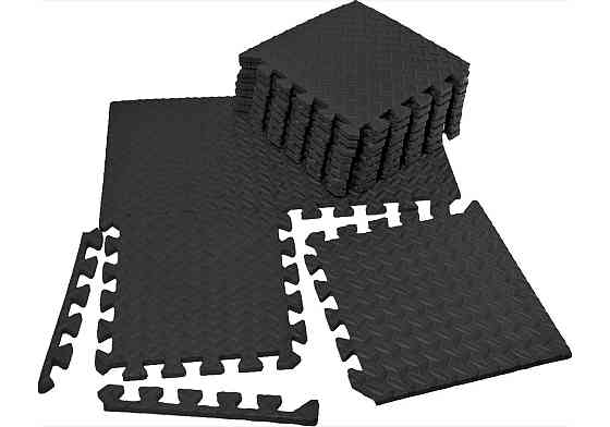 Татамі мат EasyFit 8 шт (30х30х1 см) хвіст ластівки чорний Коломия