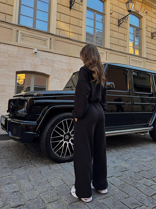 Женский трендовый базовый спортивный костюм трехнить петля Черный, 42/44 Одесса - изображение 9