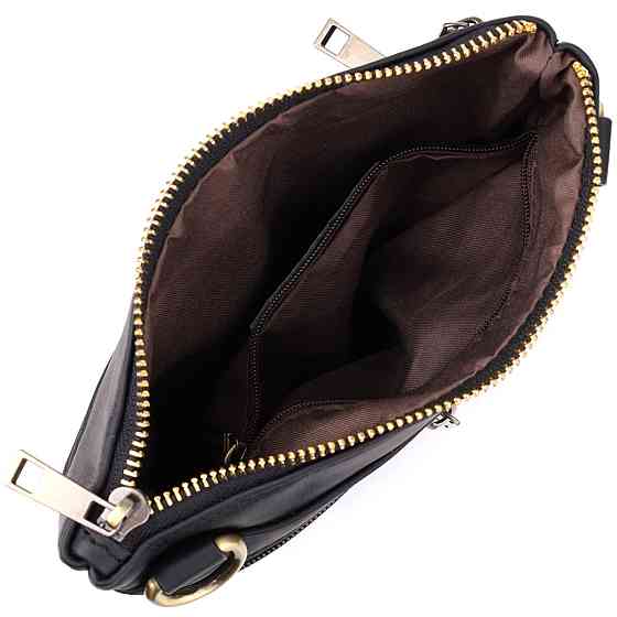 Повседневная мужская сумка из натуральной кожи Черный (Vintage) Киев