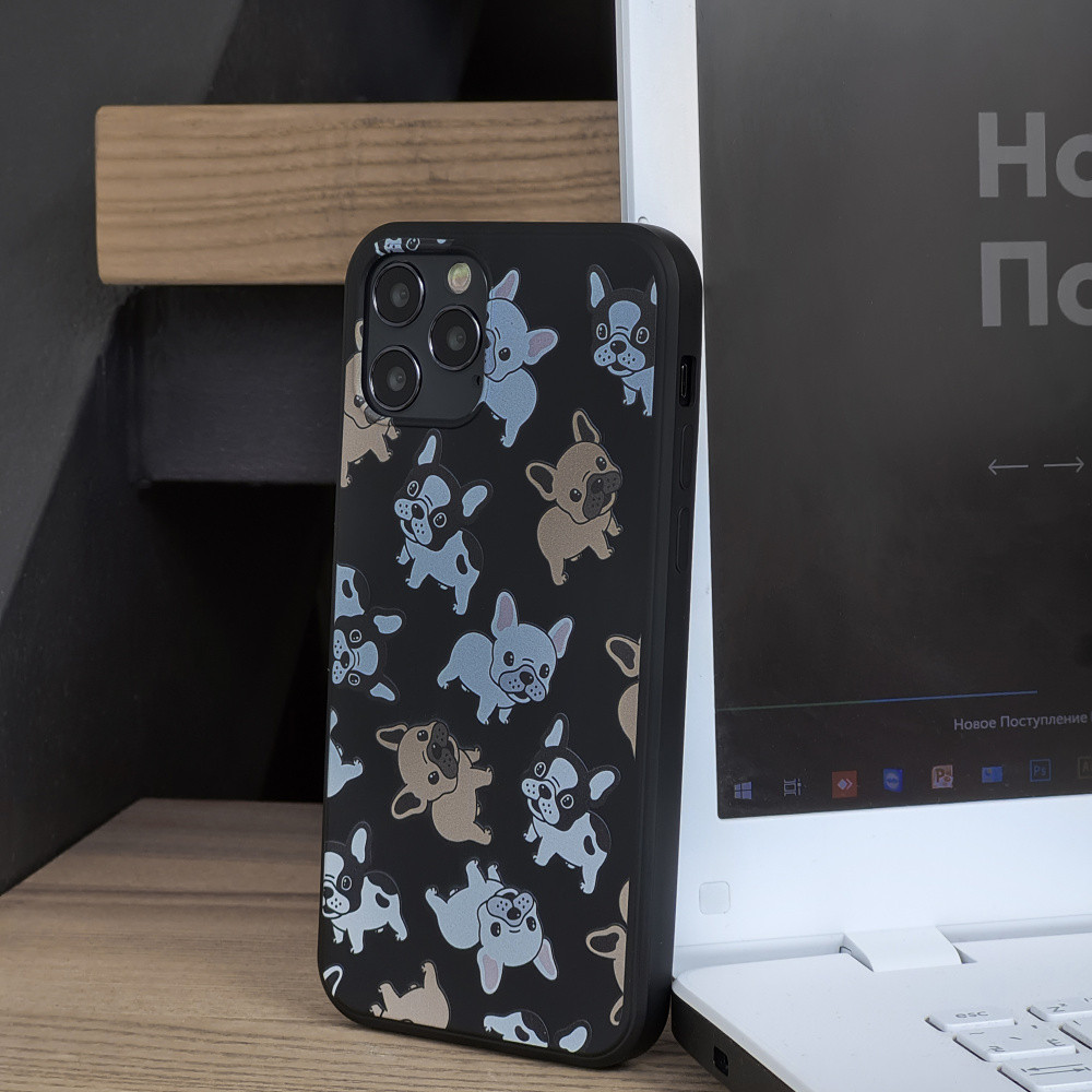Чохол для Apple Iphone 12 Pro Max собачки. Колір чорний ES-24 Івано-Франківськ - фото 2