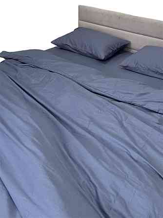 Ecotton Комплект постільної білизни Ecotton двоспальний 180х215 см сатин однотонний синій Singl Коломия