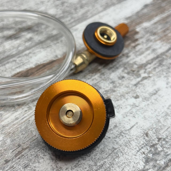 Переходник заправки туристических газовых баллонов и насадка резьба-цанга Киев