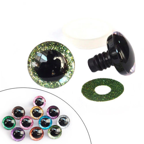 Набор пластиковых глазок для игрушек 16мм цветные винтовые с фиксатором комплект 30 шт Киев - изображение 1