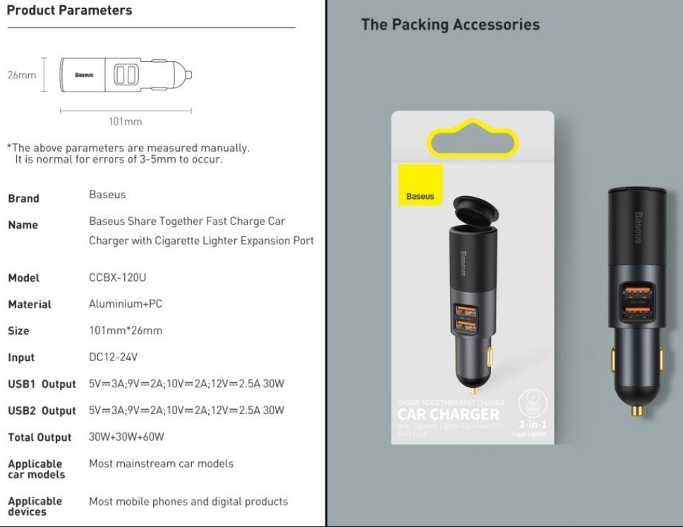 Зарядное Baseus 120W Share Киев - изображение 8