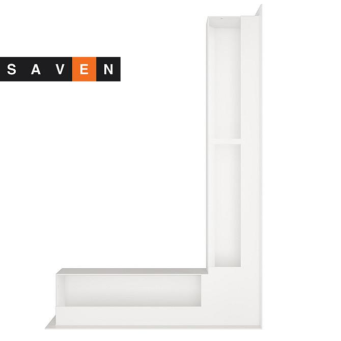 Вентиляційна решітка для каміна кутова права SAVEN Loft Angle 90х600х400 біла Львів - фото 3
