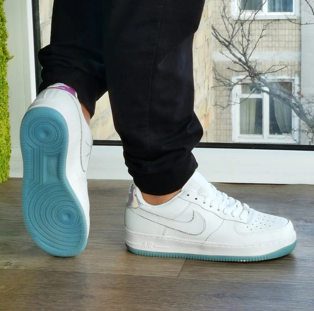 Кроссовки Nike Белые Женские Форсы Кожаные Найк (размеры: 36,37,38,39,40,41) Днепр - изображение 4