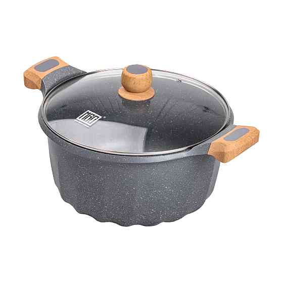 MGC Велика алюмінієва каструля об'ємом 11 літрів з антипригарною кришкою Ø32 см HP-4-435G Київ